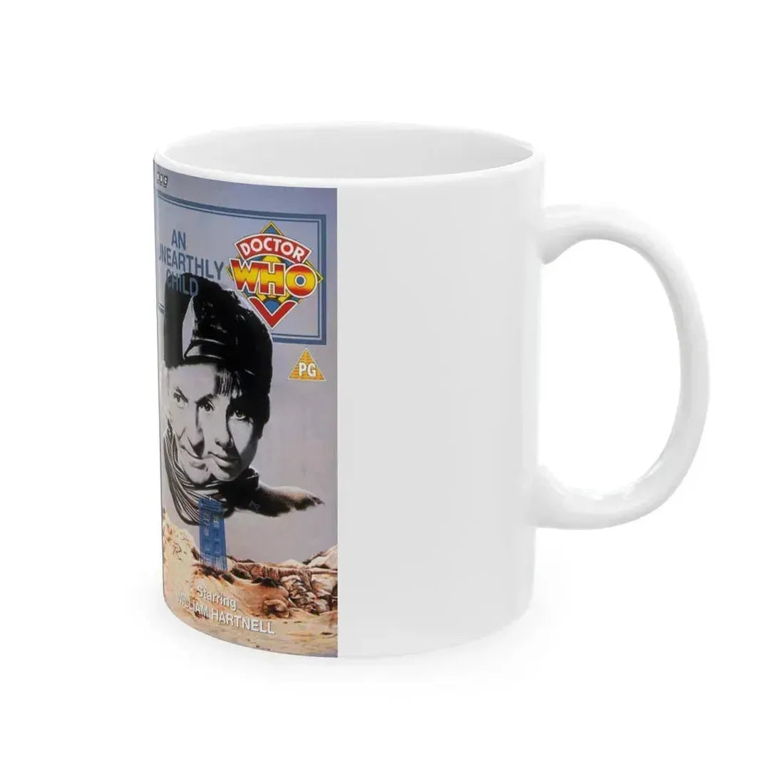 DOCTOR WHO AN UNEARTHLY CHILD (VHS COVER) - White Coffee Mug - Go Mug Yourself
