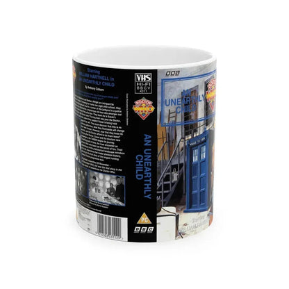DOCTOR WHO AN UNEARTHLY CHILD WILLIAM HARTNELL (VHS COVER) - White Coffee Mug 11oz - Go Mug Yourself