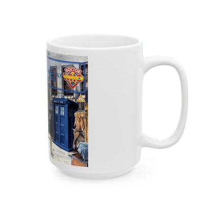 DOCTOR WHO AN UNEARTHLY CHILD WILLIAM HARTNELL (VHS COVER) - White Coffee Mug-Go Mug Yourself