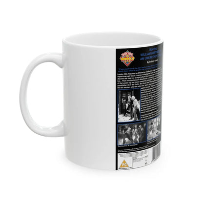 DOCTOR WHO AN UNEARTHLY CHILD WILLIAM HARTNELL (VHS COVER) - White Coffee Mug-Go Mug Yourself