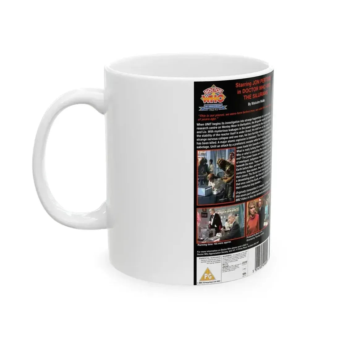 DOCTOR WHO AND THE SILURIANS (VHS COVER) - White Coffee Mug - Go Mug Yourself
