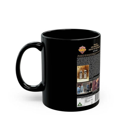 DOCTOR WHO DEATH TO THE DALEKS JON PERTWEE (VHS COVER) - Black Coffee Mug-Go Mug Yourself