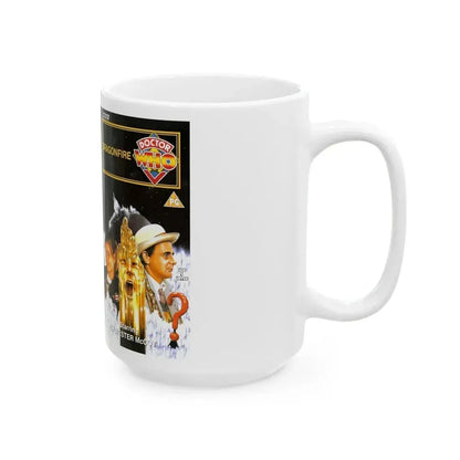 DOCTOR WHO DRAGONFIRE (VHS COVER) - White Coffee Mug - Go Mug Yourself