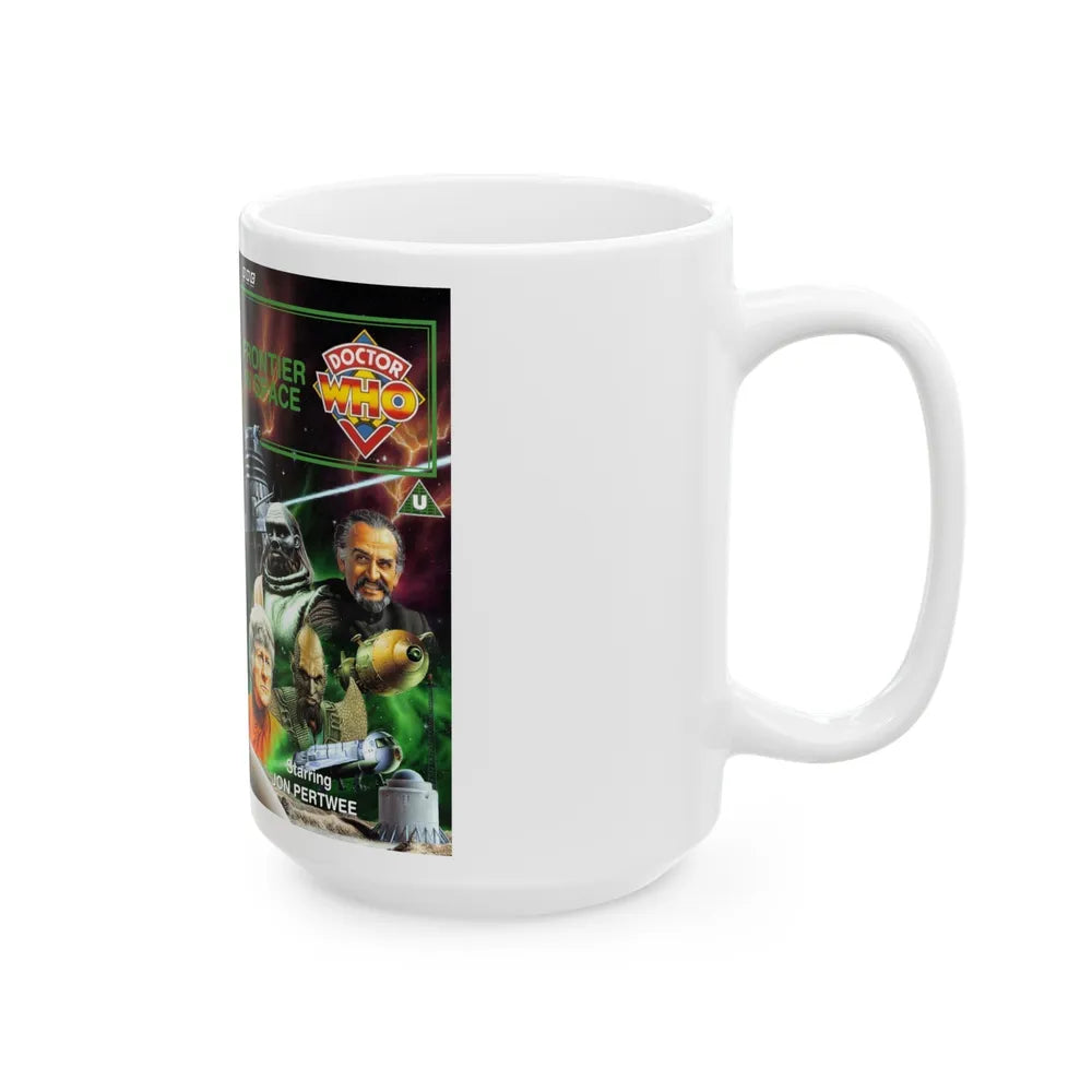 DOCTOR WHO FRONTIER IN SPACE (VHS COVER) - White Coffee Mug-Go Mug Yourself