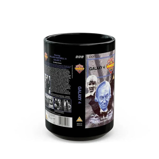 DOCTOR WHO GALAXY 4 (VHS COVER) - Black Coffee Mug 15oz - Go Mug Yourself