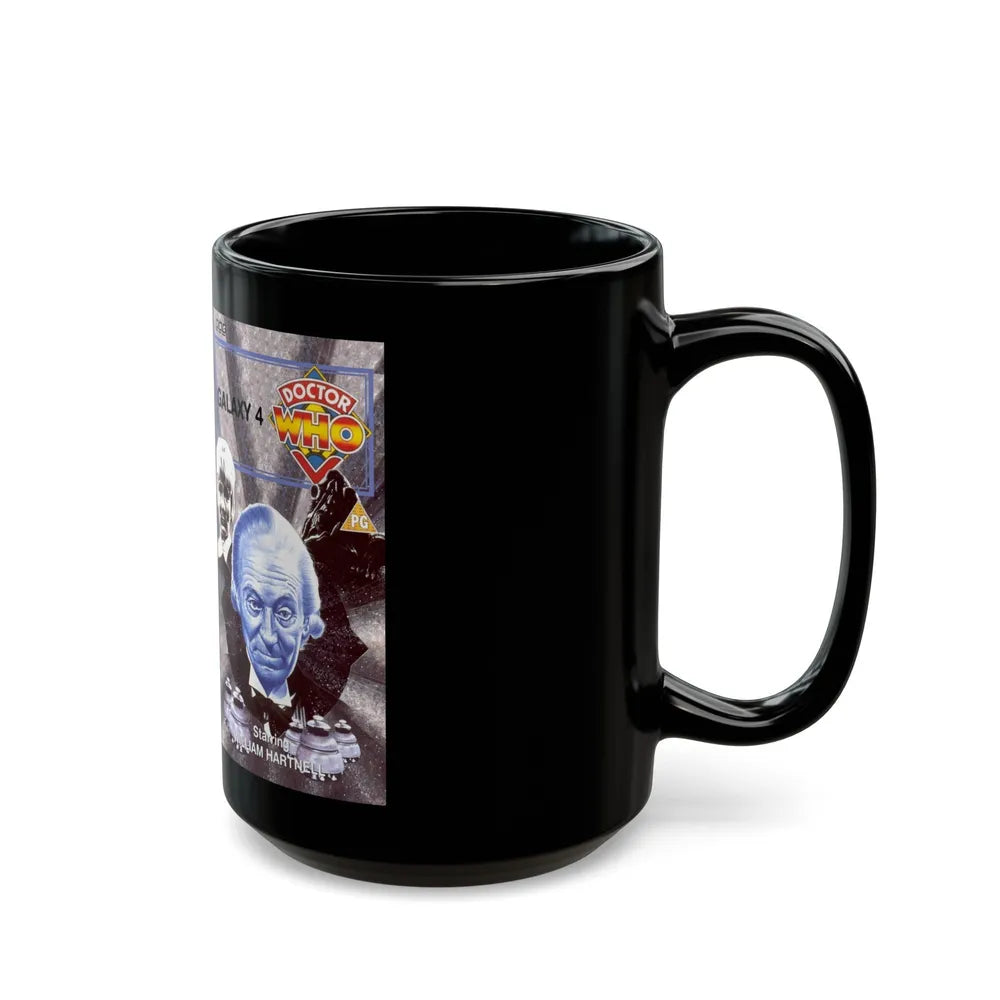 DOCTOR WHO GALAXY 4 (VHS COVER) - Black Coffee Mug-Go Mug Yourself