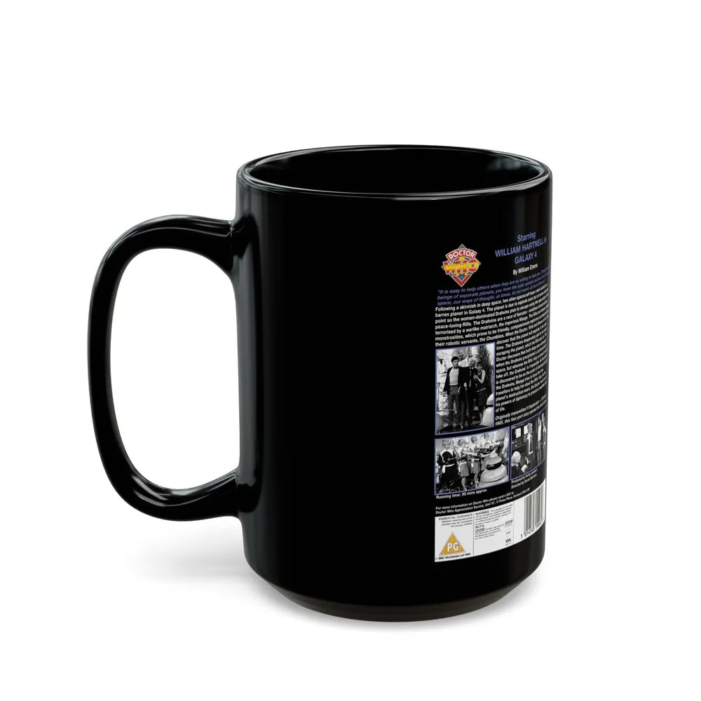 DOCTOR WHO GALAXY 4 (VHS COVER) - Black Coffee Mug-Go Mug Yourself