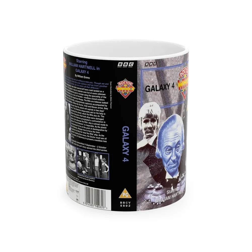 DOCTOR WHO GALAXY 4 (VHS COVER) - White Coffee Mug-11oz-Go Mug Yourself