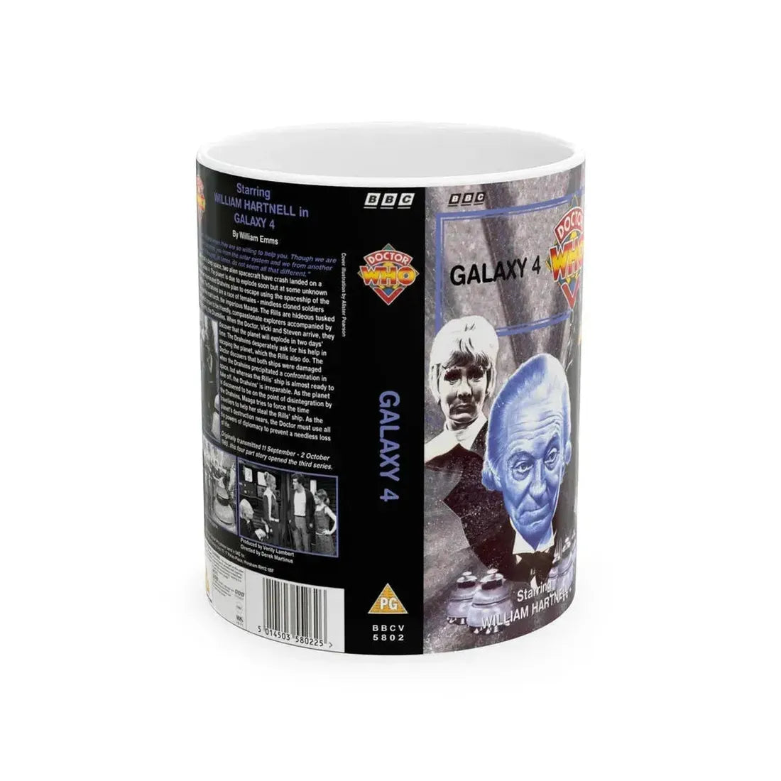 DOCTOR WHO GALAXY 4 (VHS COVER) - White Coffee Mug 11oz - Go Mug Yourself