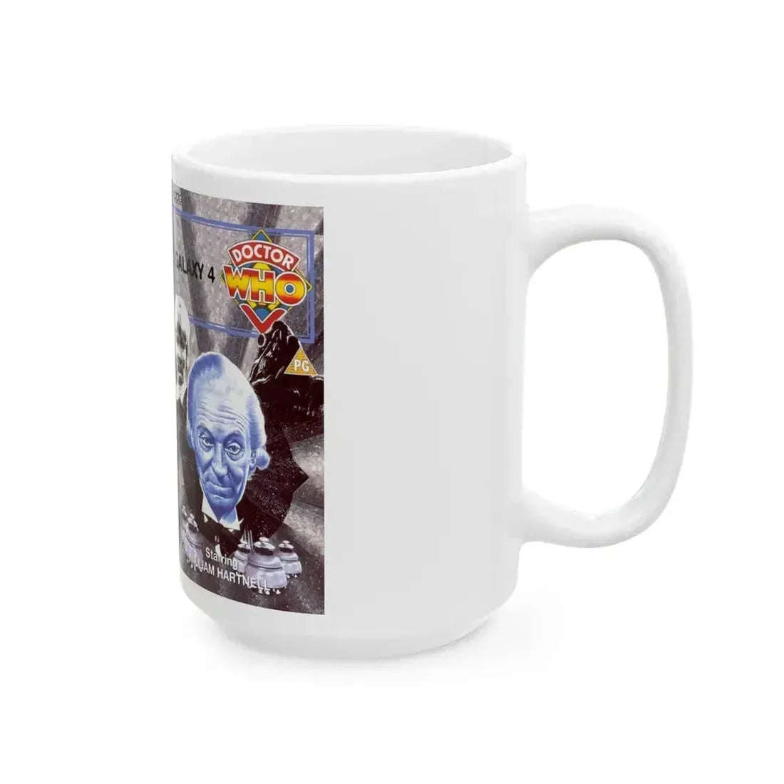 DOCTOR WHO GALAXY 4 (VHS COVER) - White Coffee Mug - Go Mug Yourself
