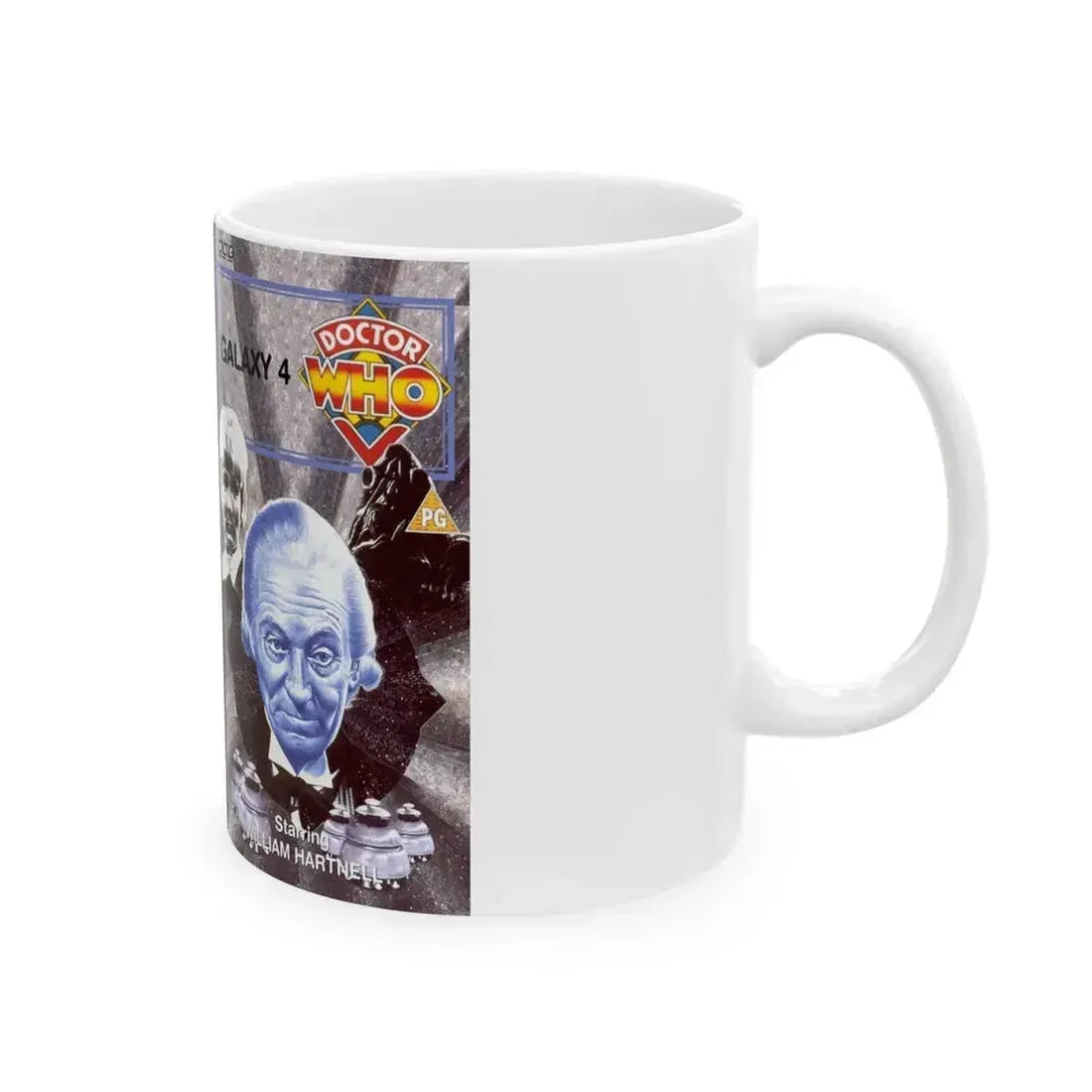 DOCTOR WHO GALAXY 4 (VHS COVER) - White Coffee Mug - Go Mug Yourself