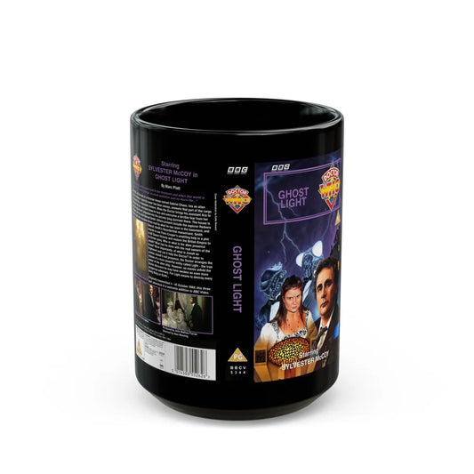 DOCTOR WHO GHOST LIGHT (VHS COVER) - Black Coffee Mug-15oz-Go Mug Yourself