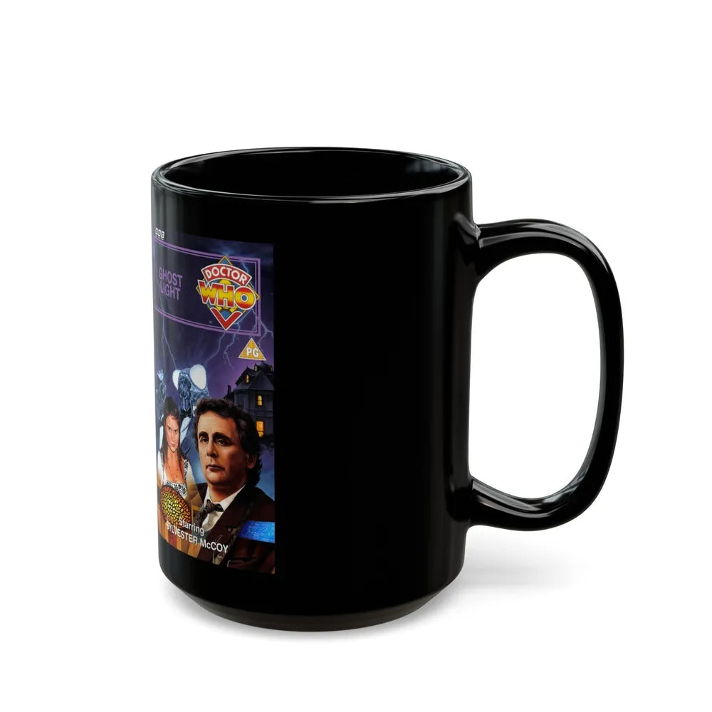 DOCTOR WHO GHOST LIGHT (VHS COVER) - Black Coffee Mug-Go Mug Yourself