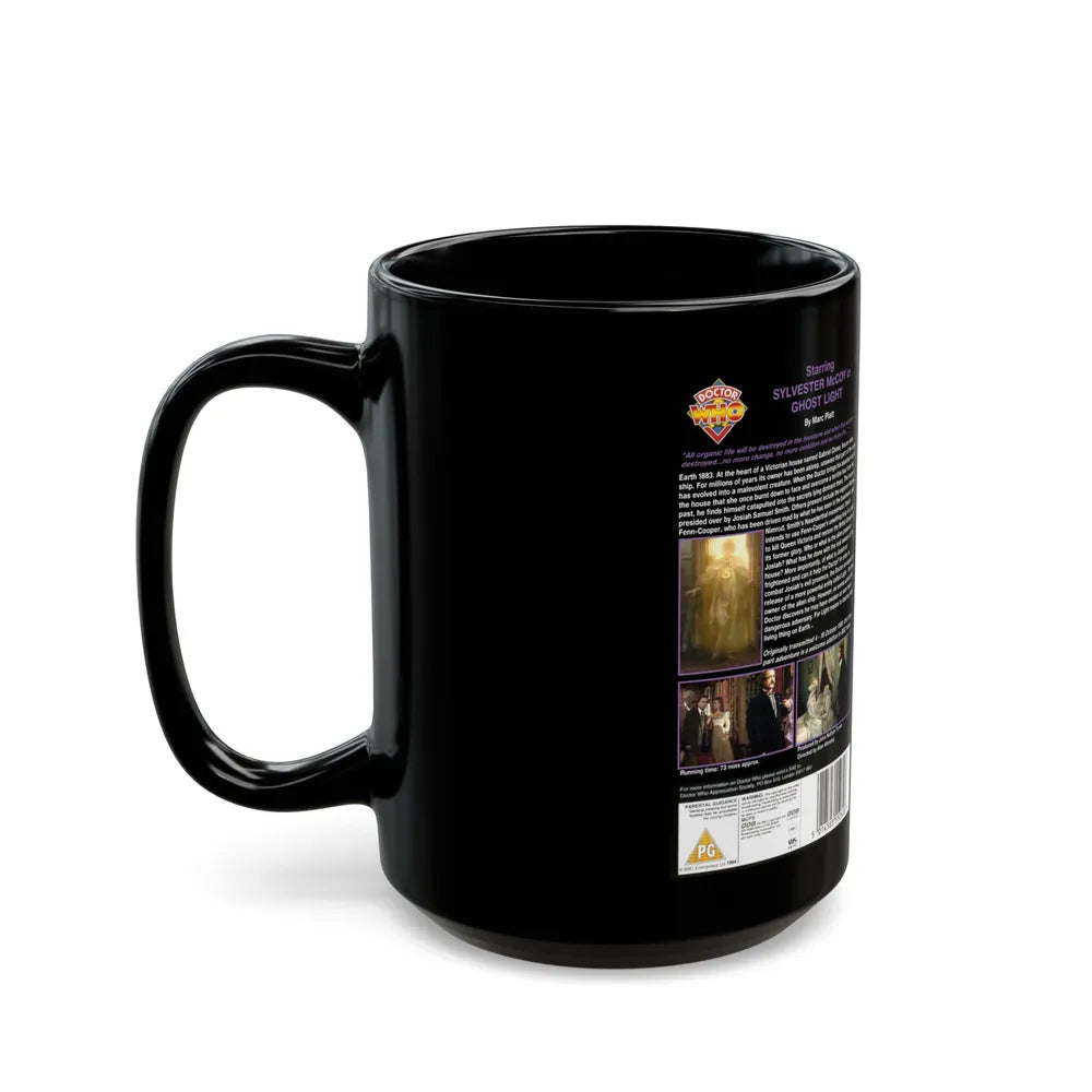 DOCTOR WHO GHOST LIGHT (VHS COVER) - Black Coffee Mug-Go Mug Yourself