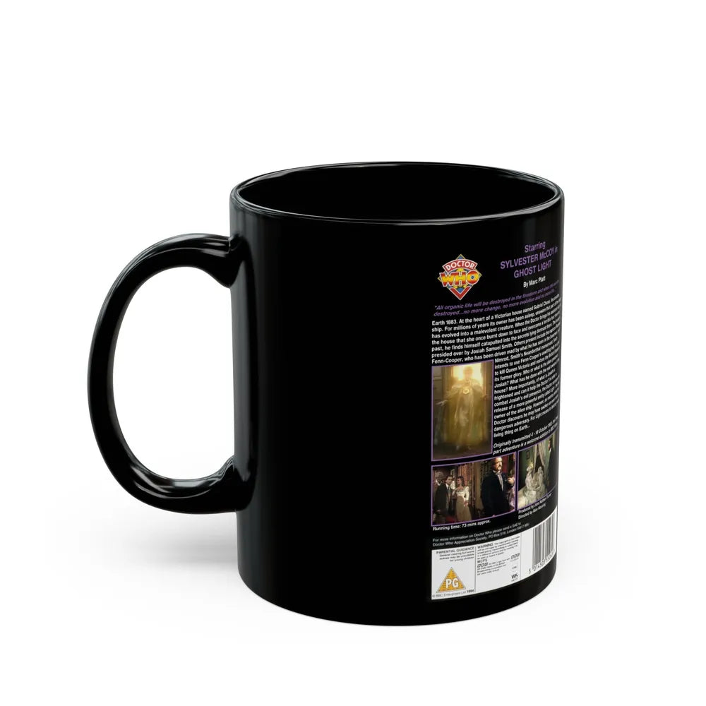 DOCTOR WHO GHOST LIGHT (VHS COVER) - Black Coffee Mug-Go Mug Yourself