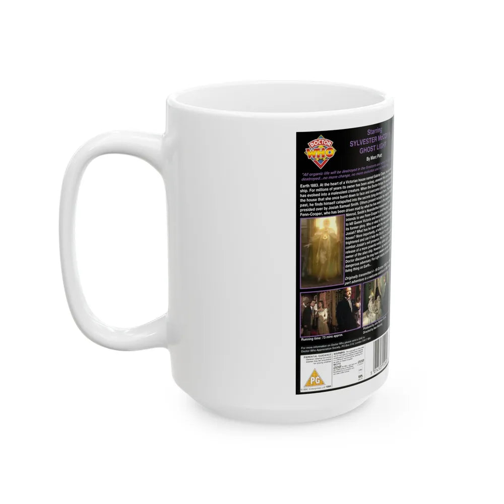 DOCTOR WHO GHOST LIGHT (VHS COVER) - White Coffee Mug-Go Mug Yourself