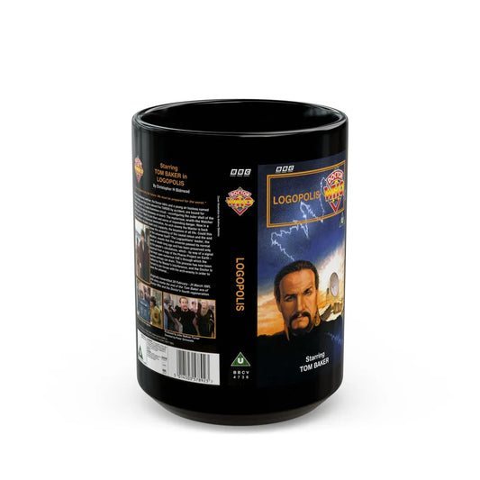 DOCTOR WHO LOGOPOLIS (VHS COVER) - Black Coffee Mug-15oz-Go Mug Yourself