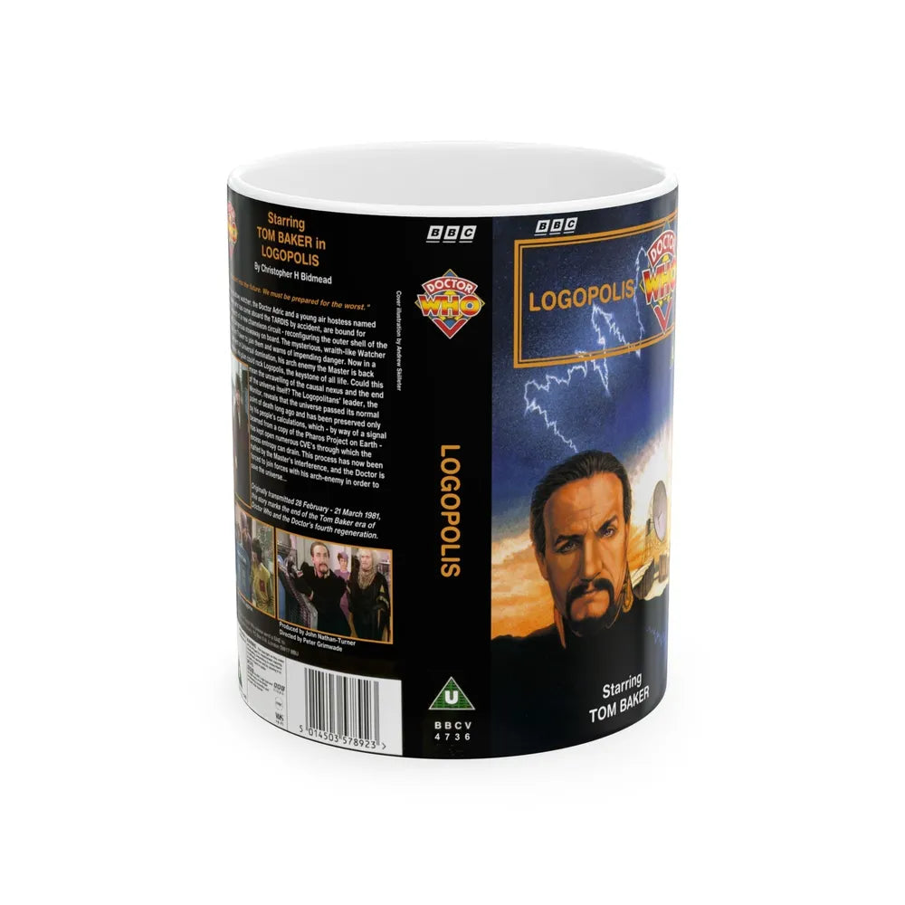 DOCTOR WHO LOGOPOLIS (VHS COVER) - White Coffee Mug-11oz-Go Mug Yourself