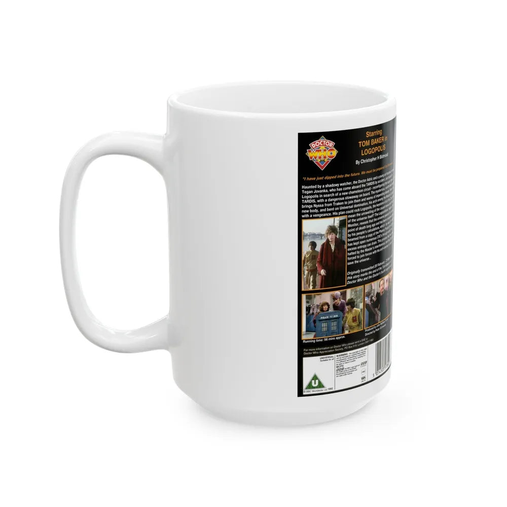 DOCTOR WHO LOGOPOLIS (VHS COVER) - White Coffee Mug-Go Mug Yourself