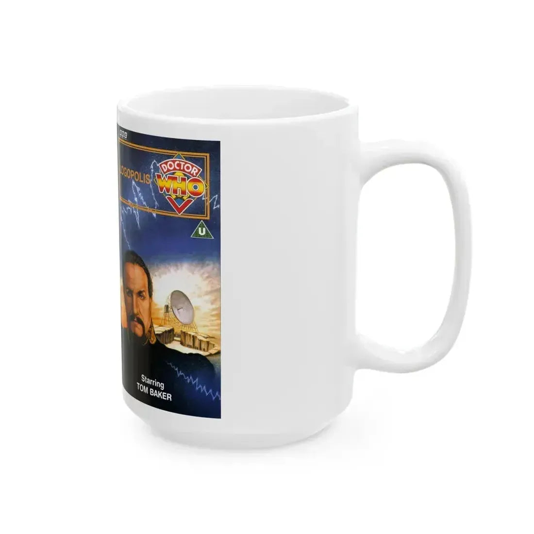 DOCTOR WHO LOGOPOLIS (VHS COVER) - White Coffee Mug - Go Mug Yourself