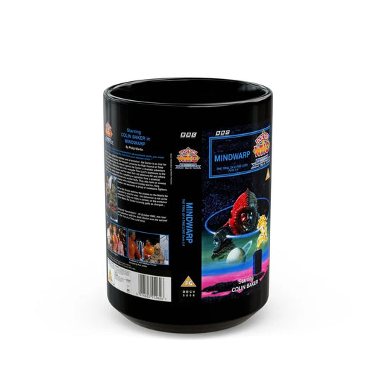 DOCTOR WHO MINDWARP (VHS COVER) - Black Coffee Mug-15oz-Go Mug Yourself