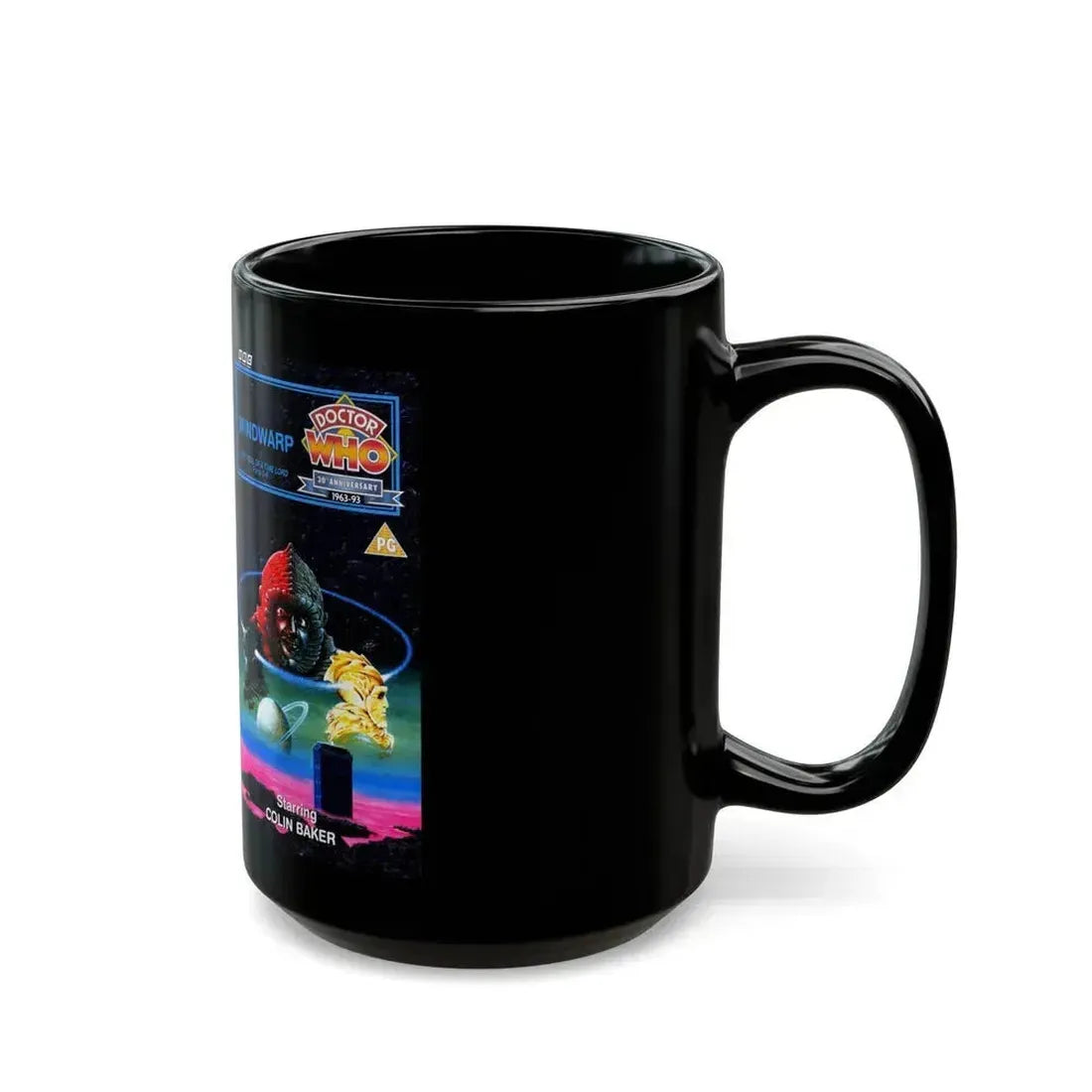 DOCTOR WHO MINDWARP (VHS COVER) - Black Coffee Mug - Go Mug Yourself