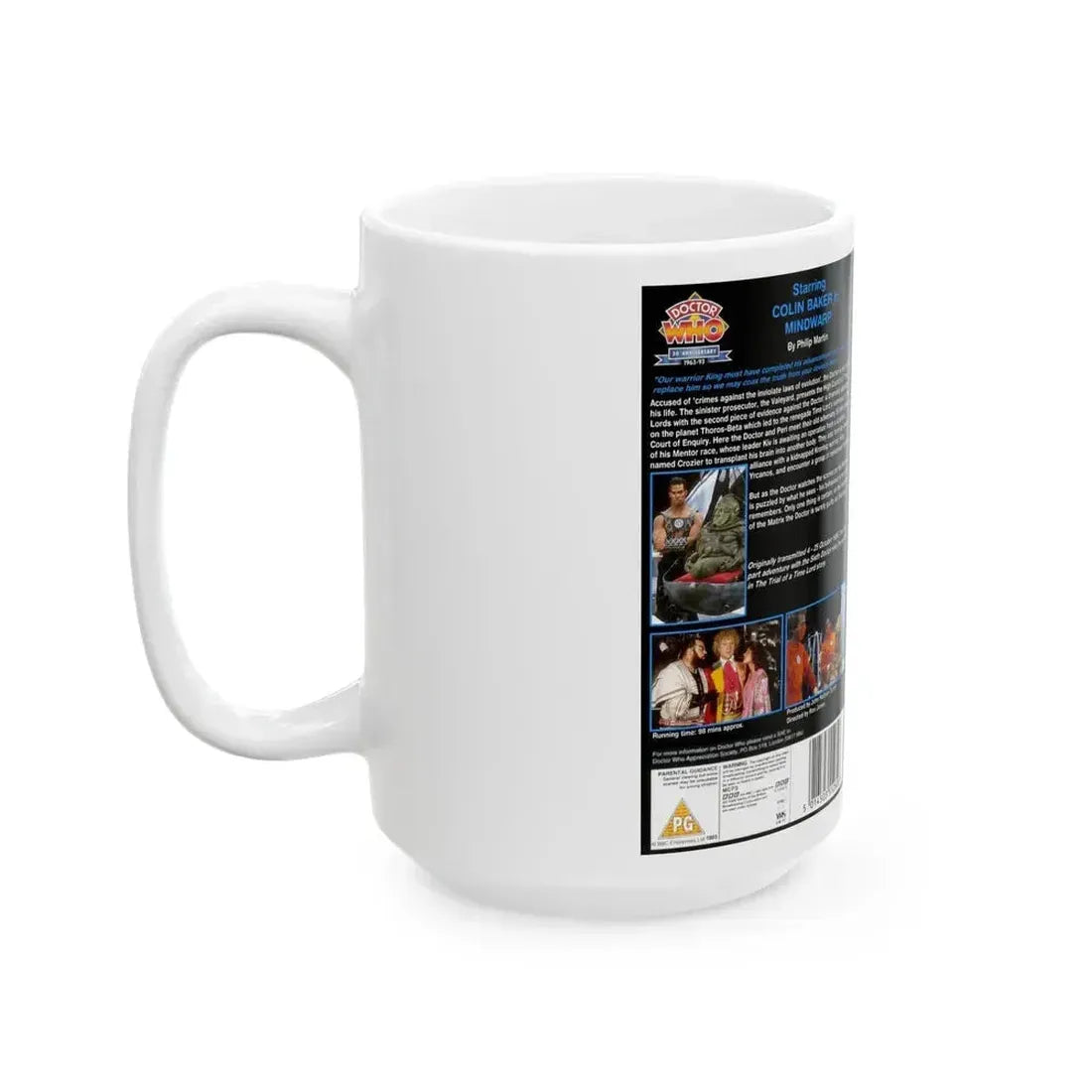 DOCTOR WHO MINDWARP (VHS COVER) - White Coffee Mug - Go Mug Yourself