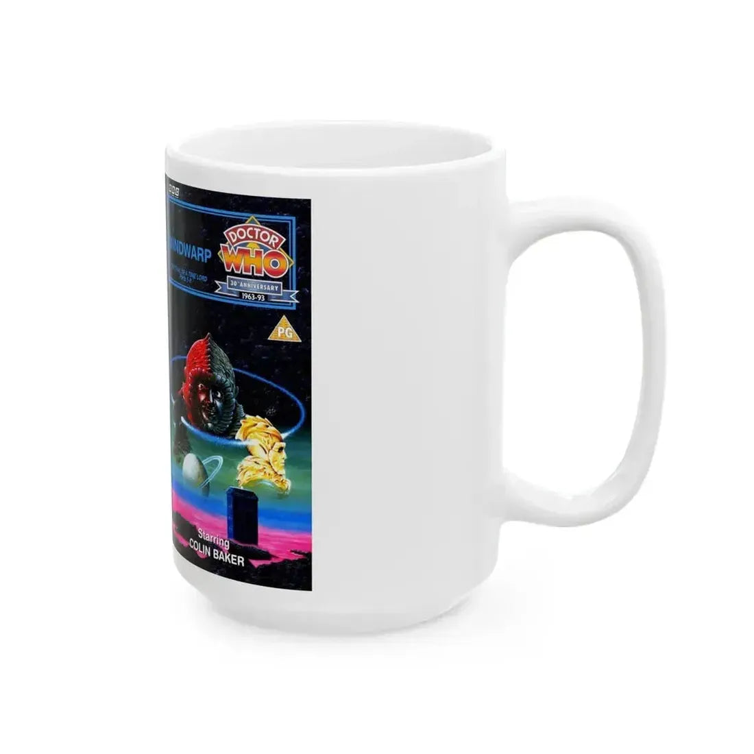 DOCTOR WHO MINDWARP (VHS COVER) - White Coffee Mug - Go Mug Yourself