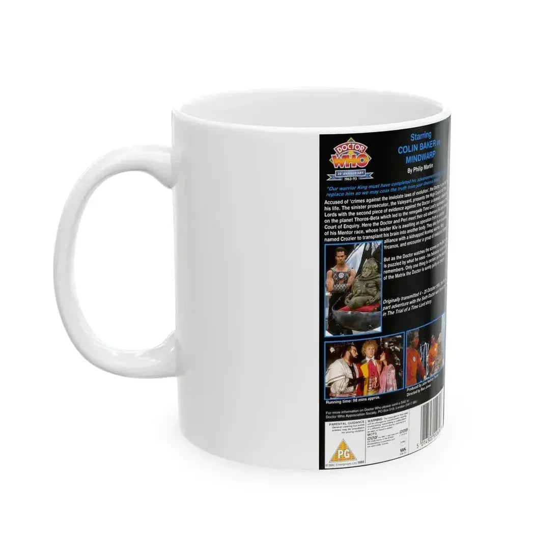 DOCTOR WHO MINDWARP (VHS COVER) - White Coffee Mug - Go Mug Yourself