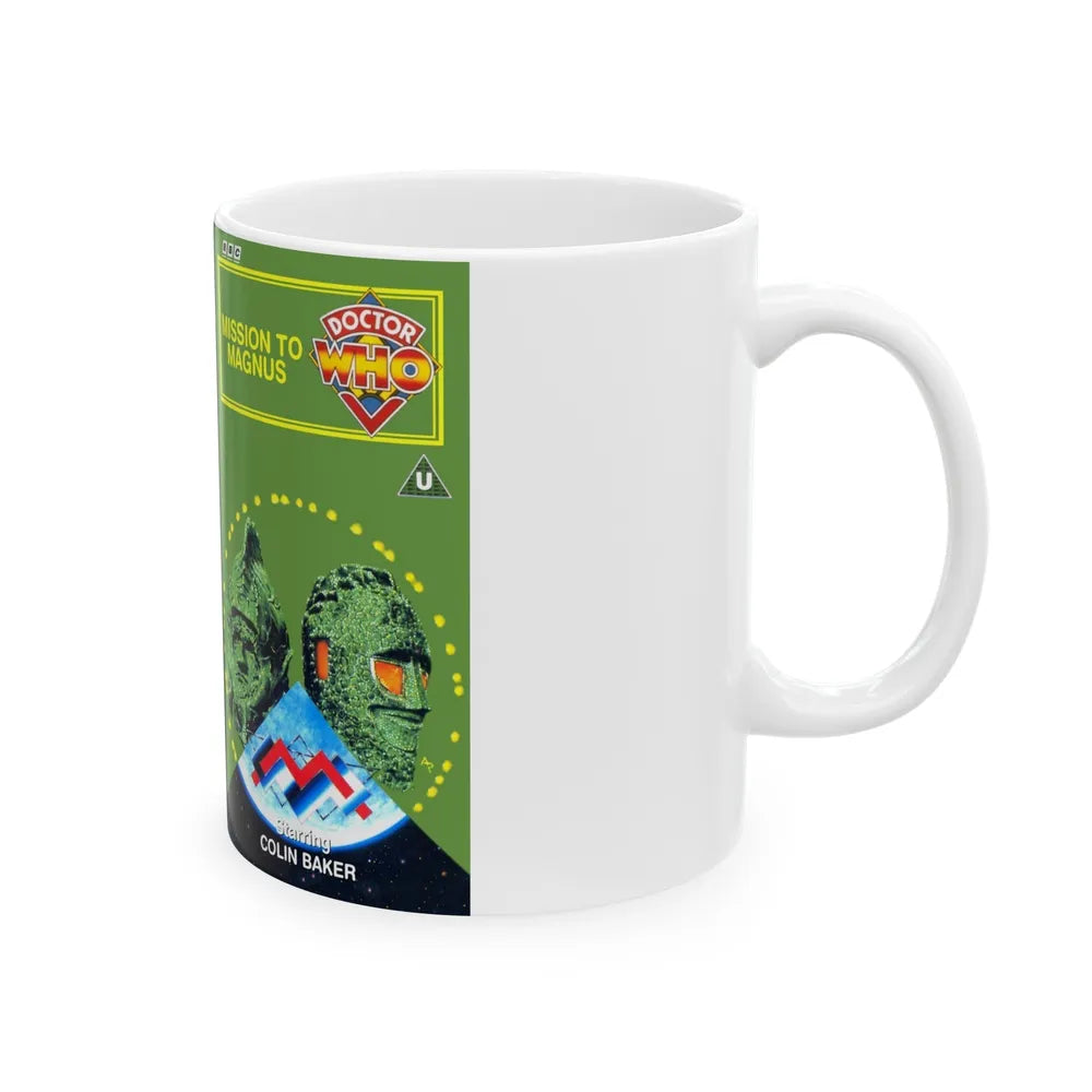 DOCTOR WHO MISSION TO MAGNUS (VHS COVER) - White Coffee Mug-Go Mug Yourself