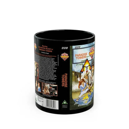DOCTOR WHO PARADISE TOWERS (VHS COVER) - Black Coffee Mug 11oz - Go Mug Yourself
