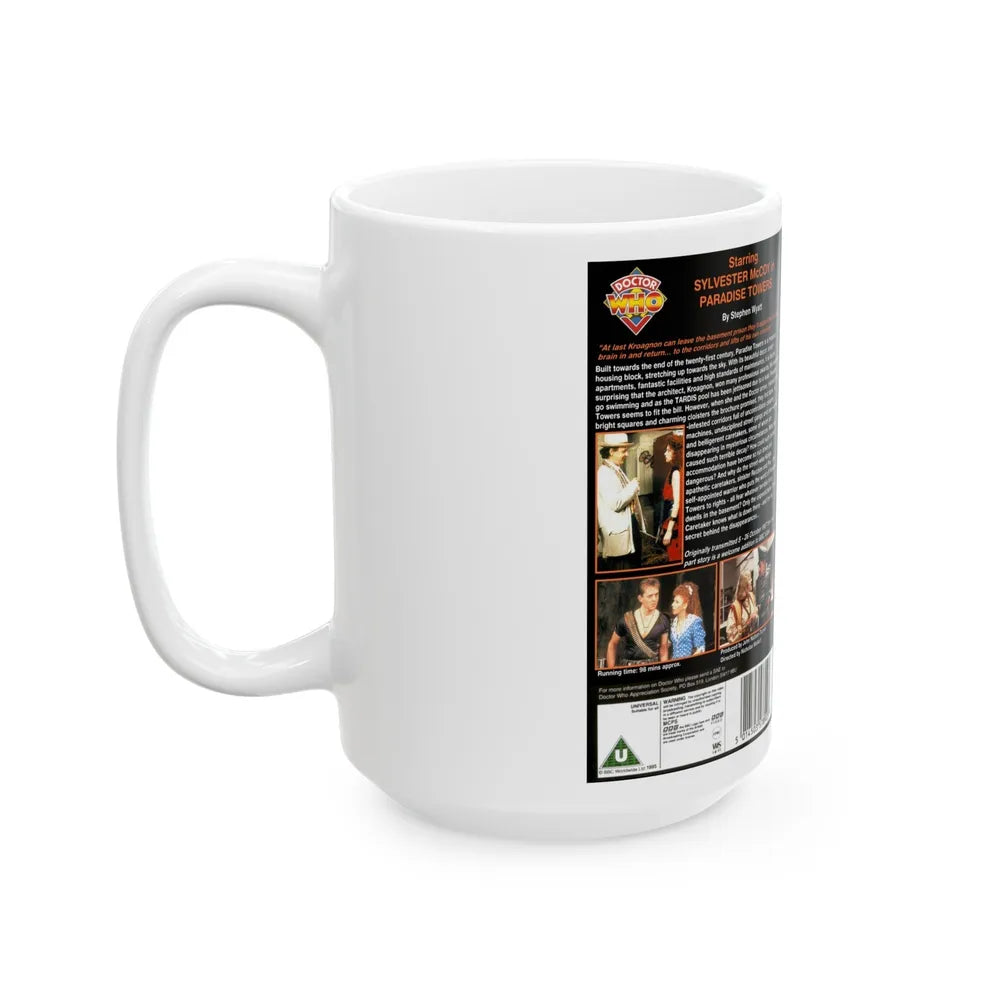 DOCTOR WHO PARADISE TOWERS (VHS COVER) - White Coffee Mug-Go Mug Yourself