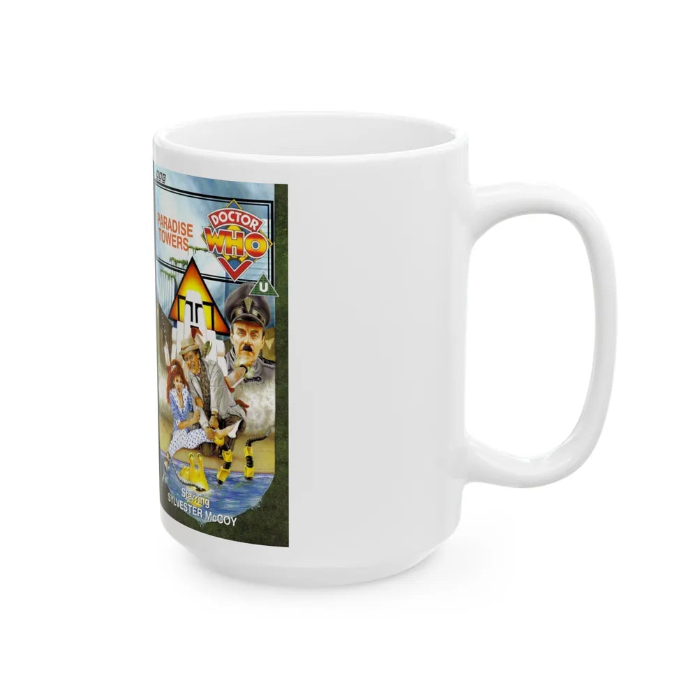 DOCTOR WHO PARADISE TOWERS (VHS COVER) - White Coffee Mug-Go Mug Yourself