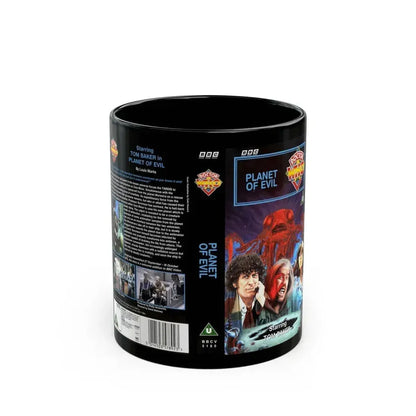 DOCTOR WHO PLANET OF EVIL (VHS COVER) - Black Coffee Mug 11oz - Go Mug Yourself