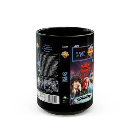 DOCTOR WHO PLANET OF EVIL (VHS COVER) - Black Coffee Mug 15oz - Go Mug Yourself