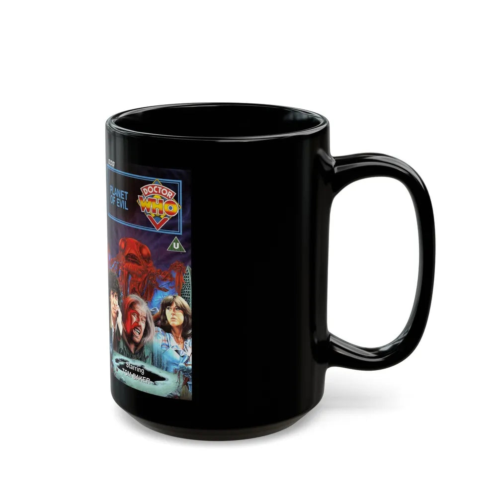 DOCTOR WHO PLANET OF EVIL (VHS COVER) - Black Coffee Mug-Go Mug Yourself