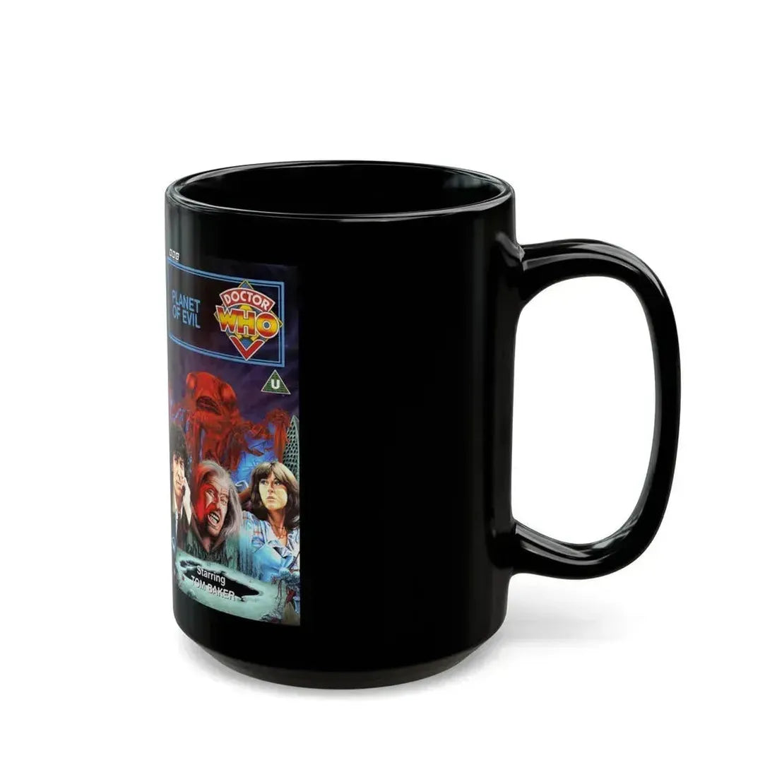 DOCTOR WHO PLANET OF EVIL (VHS COVER) - Black Coffee Mug - Go Mug Yourself