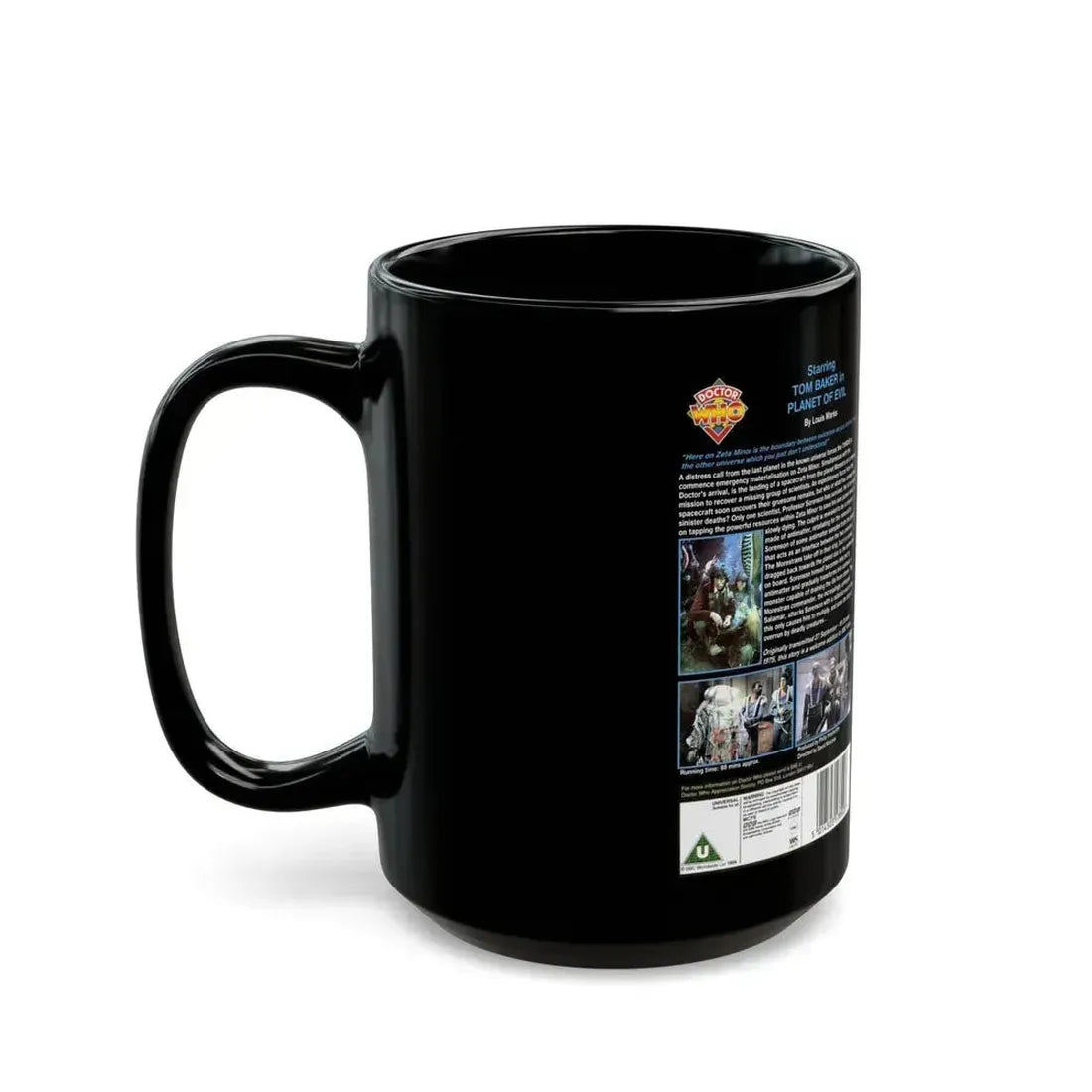 DOCTOR WHO PLANET OF EVIL (VHS COVER) - Black Coffee Mug - Go Mug Yourself
