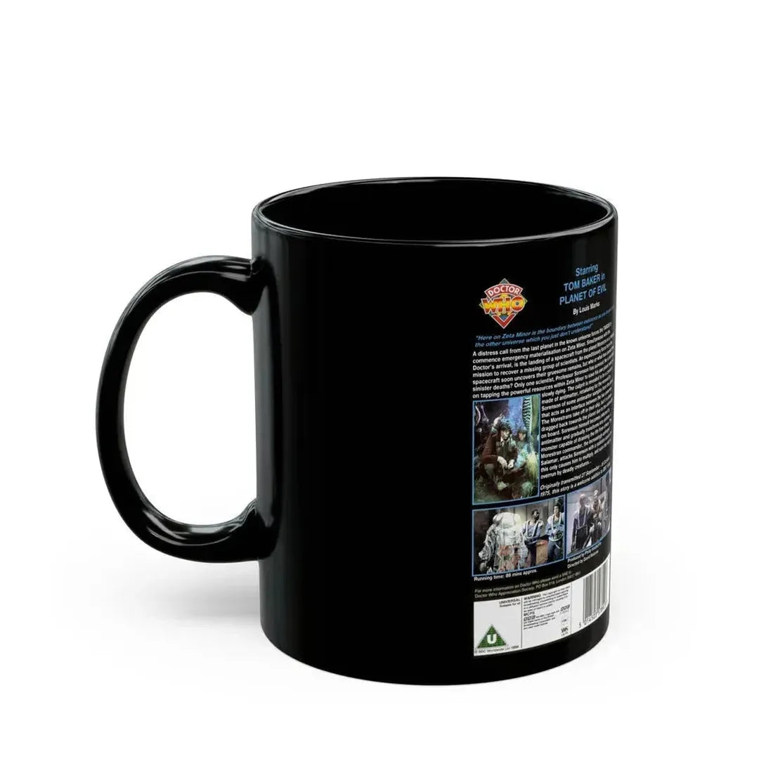 DOCTOR WHO PLANET OF EVIL (VHS COVER) - Black Coffee Mug - Go Mug Yourself