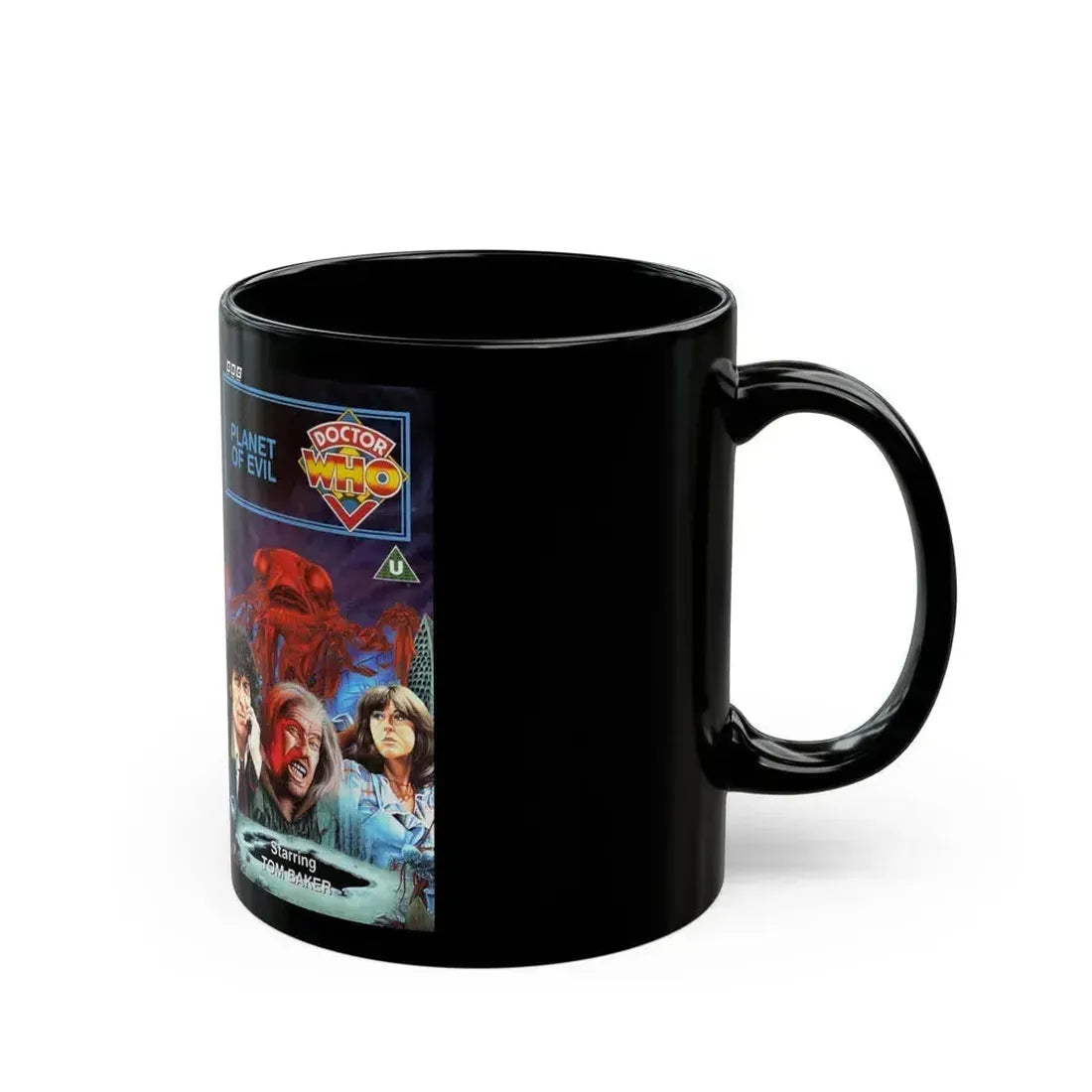 DOCTOR WHO PLANET OF EVIL (VHS COVER) - Black Coffee Mug - Go Mug Yourself