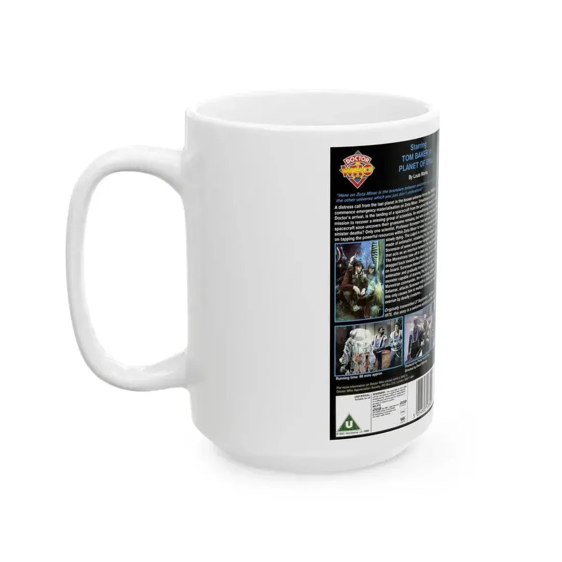 DOCTOR WHO PLANET OF EVIL (VHS COVER) - White Coffee Mug - Go Mug Yourself