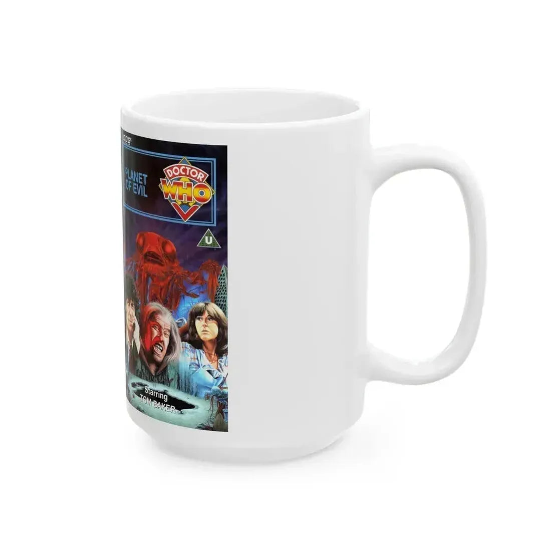 DOCTOR WHO PLANET OF EVIL (VHS COVER) - White Coffee Mug - Go Mug Yourself