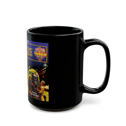 DOCTOR WHO PLANET OF THE DALEKS JON PERTWEE (VHS COVER) - Black Coffee Mug-Go Mug Yourself