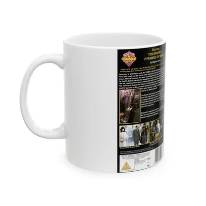 DOCTOR WHO PYRAMIDS OF MARS (VHS COVER) - White Coffee Mug - Go Mug Yourself