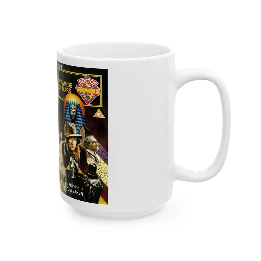 DOCTOR WHO PYRAMIDS OF MARS (VHS COVER) - White Coffee Mug-Go Mug Yourself