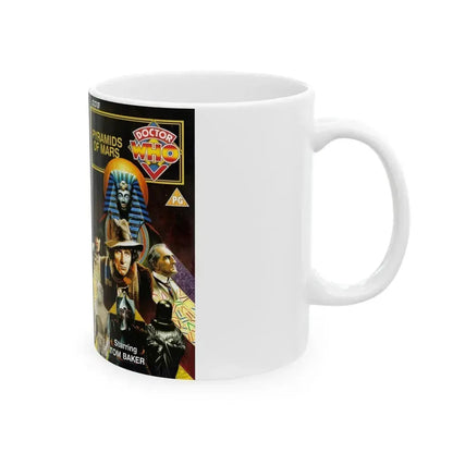 DOCTOR WHO PYRAMIDS OF MARS (VHS COVER) - White Coffee Mug - Go Mug Yourself