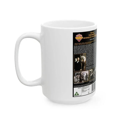 DOCTOR WHO REVENGE OF THE CYBERMEN (VHS COVER) - White Coffee Mug - Go Mug Yourself