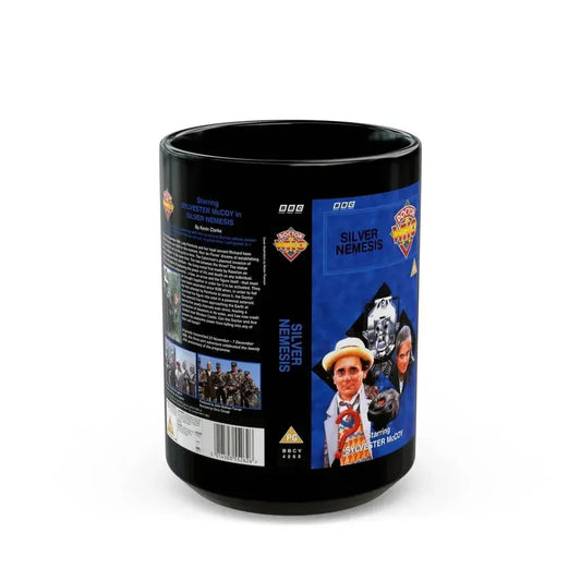 DOCTOR WHO SILVER NEMESIS (VHS COVER) - Black Coffee Mug 15oz - Go Mug Yourself