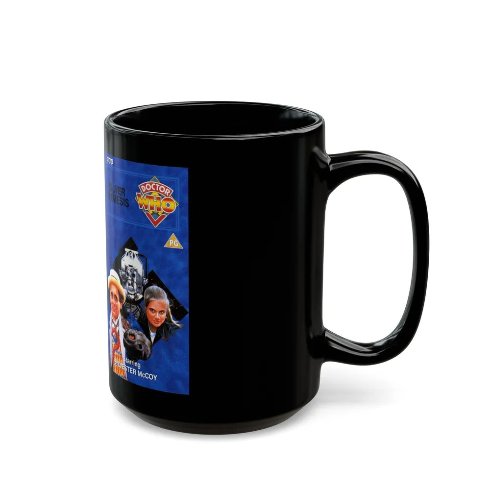 DOCTOR WHO SILVER NEMESIS (VHS COVER) - Black Coffee Mug-Go Mug Yourself