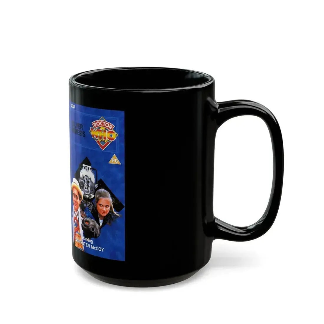 DOCTOR WHO SILVER NEMESIS (VHS COVER) - Black Coffee Mug - Go Mug Yourself
